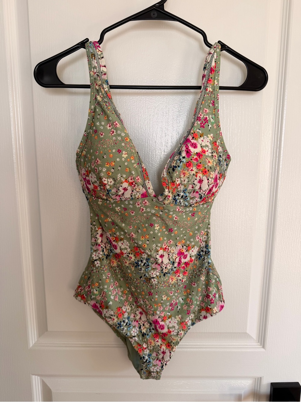 Green Floral One-Piece Swimsuit